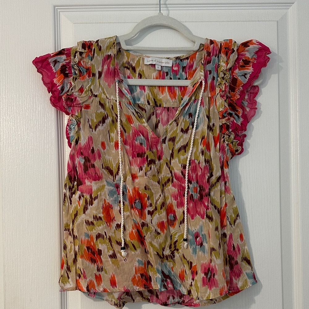 House of Harlow 1960 Multicolor Floral Blouse